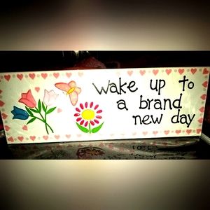 Wooden wall plaque Girly